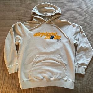 Beige Overtime Airplane Mode Hoodie, M